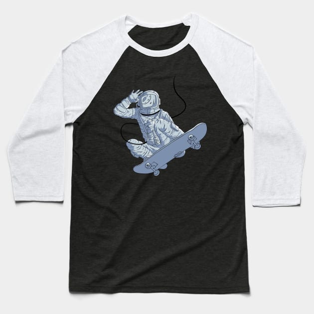 Astronaut Skateboard Skater Gift design Baseball T-Shirt by theodoros20